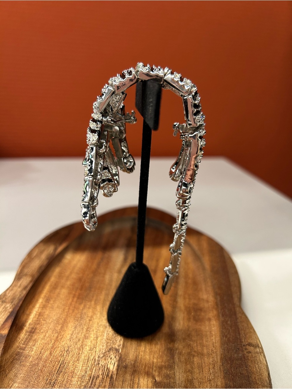 Vintage Rhinestone Tiger Large Shoulder Brooch